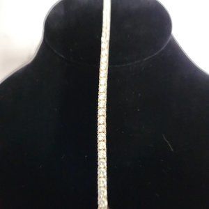 Zircon Set in Sterling Silver Tennis Bracelet 7.5" - 48